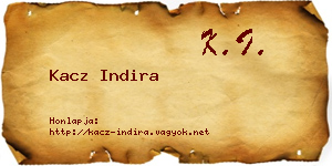 Kacz Indira névjegykártya